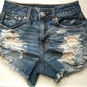SOLD American Eagle Hi- Rise distressed short